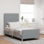 vidaXL Bedframe stof lichtgrijs 80x200 cm, Eenpersoons, Verzenden, Nieuw, 80 cm