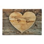 deurmat hout hart 75x50cm, Tuin en Terras, Verzenden, Nieuw