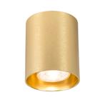 Design opbouwspot goud GU10 50mm - Tubo, Huis en Inrichting, Lampen | Spots, Nieuw, Metaal of Aluminium, Modern