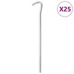 vidaXL Tentharingen 25 st Ø7 mm 23 cm gegalvaniseerd staal, Caravans en Kamperen, Verzenden, Nieuw