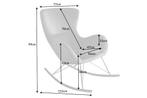 Design schommelstoel SCANDINAVIA SWING grijs fluweel chroom, Huis en Inrichting, Ophalen of Verzenden, Nieuw