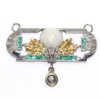 Hanger - 18 karaat Geel goud, Witgoud -  5.03ct. tw. Opaal -