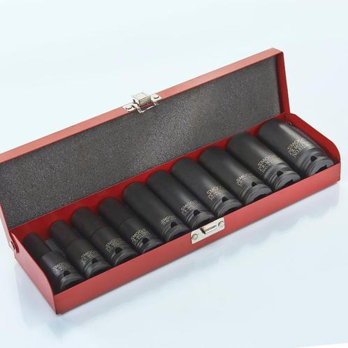 Smoos Krachtdoppenset 10-delig extra lang uitgevoerd 1/2 -, Doe-het-zelf en Verbouw, Gereedschap | Handgereedschap, Nieuw, Ophalen of Verzenden
