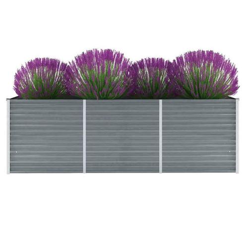 Plantenbak Verhoogd Staal Grijs | Retourdeal | Moestuin S..., Tuin en Terras, Bloembakken en Plantenbakken, 60 cm of meer, 100 cm of meer