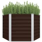 vidaXL Plantenbak verhoogd 129x129x77 cm gegalvaniseerd, 100 cm of meer, Verzenden, Nieuw, Metaal