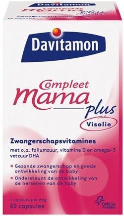 DAVITAMON COMPLEET MAMA PLUS VISOLIE ZWANGERSCHAPSVITAMINE.., Diversen, Overige Diversen, Verzenden