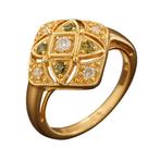 Zonder minimumprijs - Cocktailring - 14 karaat Geel goud -, Sieraden, Tassen en Uiterlijk, Antieke sieraden