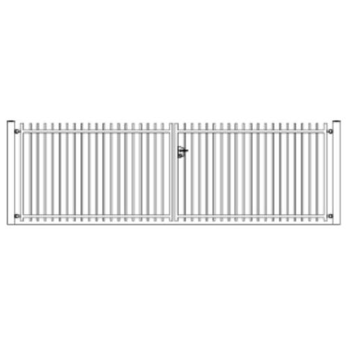 Hekwerk Pro Dubbele sierpoort Luca h125 x b455,4cm recht, Tuin en Terras, Schuttingen, Nieuw, Ophalen of Verzenden