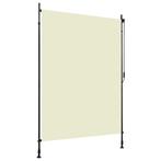 vidaXL Rolgordijn voor buiten 150x270 cm crème, Verzenden, Nieuw