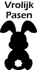 Vrolijk Pasen Paashaas | Herbruikbare raamsticker, Diversen, Pasen, Nieuw, Verzenden
