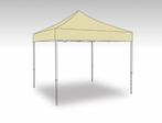 Partytent Easy Up Alu 3 x 3 mtr met zijwanden in Beige, Verzenden, Nieuw, 2 meter of meer, Partytent