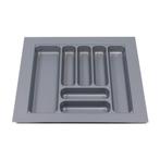 Bestekbak 505 mm tot 600 mm breed zilvergrijs (Basic), Nieuw