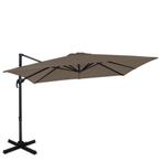 Zweefparasol Pisogne 300x300cm – Premium parasol | Taupe, Tuin en Terras, Parasols, Verzenden, Nieuw