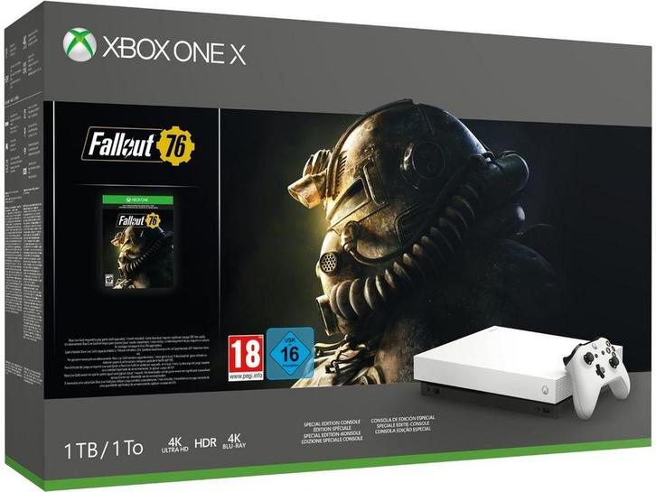 Microsoft Xbox One X - Console bundel - 4K gaming - Robot, Huis en Inrichting, Woonaccessoires | Overige, Zo goed als nieuw, Verzenden