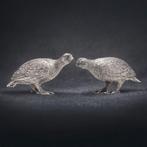 William Comyns & Sons Ltd. - pair of grouse bird models -, Antiek en Kunst, Antiek | Goud en Zilver