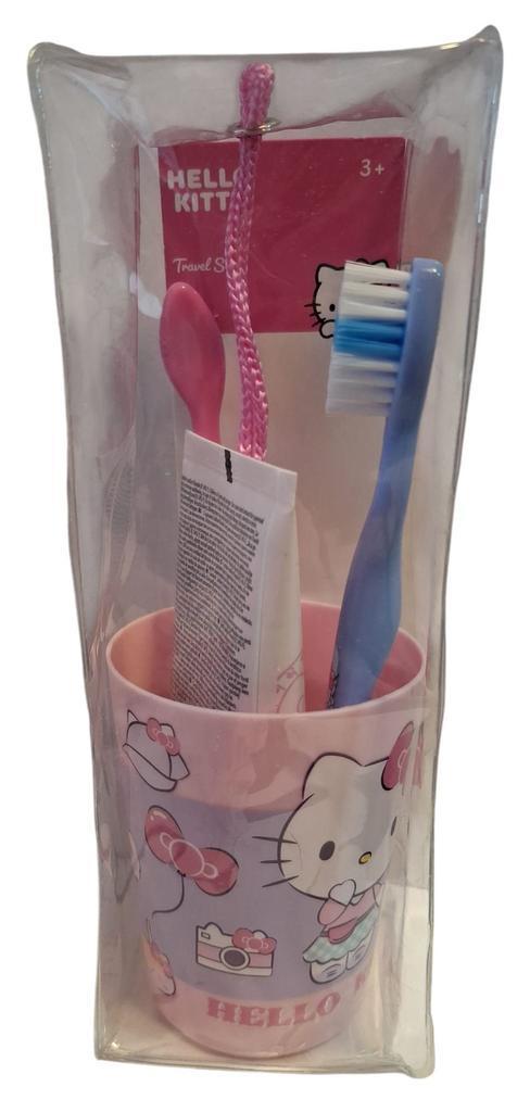 Hello Kitty Gevuld Tandpasta Reistasje 5-delig vanaf 3 tot 6, Sieraden, Tassen en Uiterlijk, Uiterlijk | Mondverzorging, Nieuw