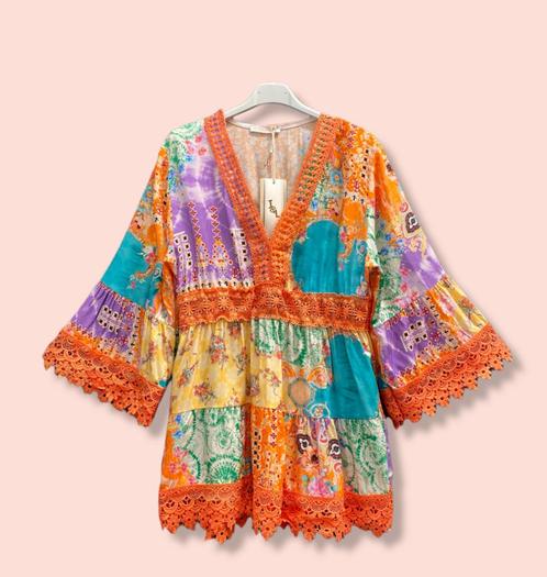 Boho vintage tuniek met kant, brede mouwen, Franse mode,, Kleding | Dames, T-shirts