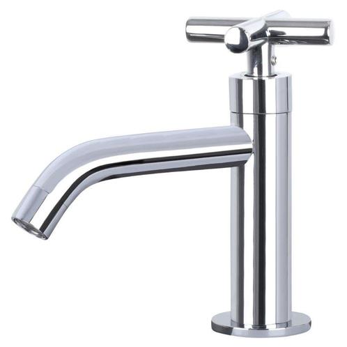 Differnz koudwaterkraan gebogen kruis - chroom, Doe-het-zelf en Verbouw, Sanitair, Nieuw, Verzenden