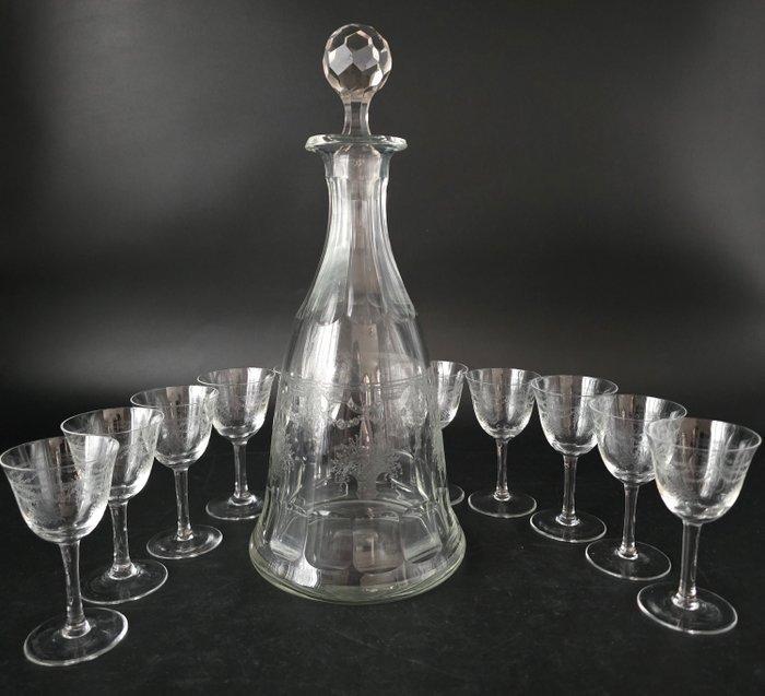 Drinkservies (11) - Kristal - Vodka Belle èpoque, Antiek en Kunst, Antiek | Meubels | Tafels