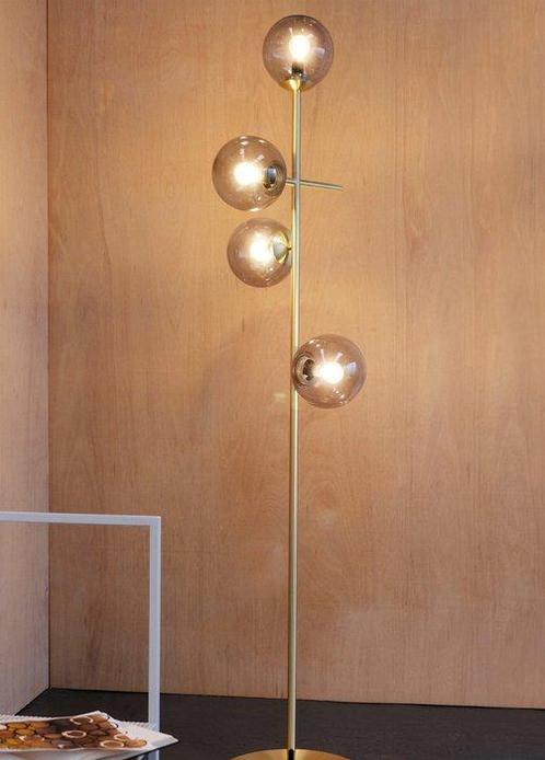 Dyberg Larsen - Staande lamp - Como - Brons/Rook - Glas,, Antiek en Kunst, Antiek | Lampen