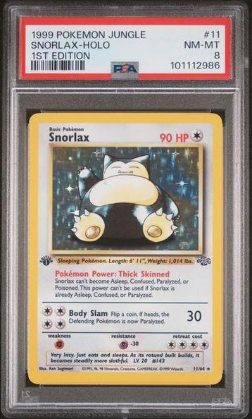 1999 Pokemon WOTC - Jungle - Snorlax Holo 1st Edition #1 - P beschikbaar voor biedingen