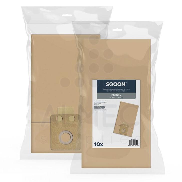 SQOON stofzuigerzak papier - 10 stuks | type Nilfisk GD930 -, Huis en Inrichting, Schoonmaakartikelen, Verzenden