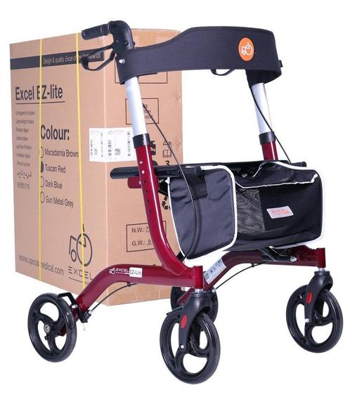 Rollator Excel EZ-Lite (Nieuw), Diversen, Rollators, Nieuw, Lichtgewicht, Opvouwbaar, Ophalen of Verzenden