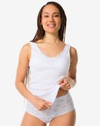 HEMA Dameshemden met kant - 2 stuks wit 2+1 gratis, Kleding | Dames, Verzenden, Wit