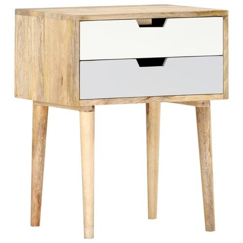 vidaXL Nachtkastje 47x35x59 cm massief mangohout, Huis en Inrichting, Slaapkamer | Nachtkastjes, Nieuw, 45 tot 65 cm, Hout, 55 tot 70 cm
