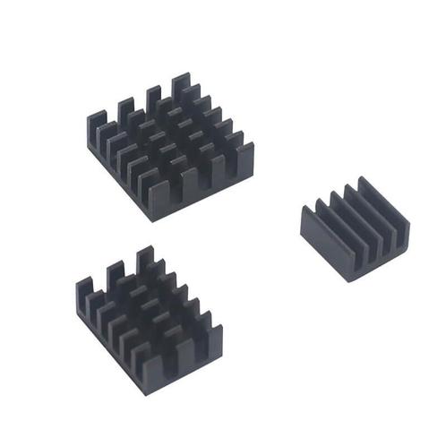 Raspberry PI 4 Heatsink Set (3 stuks) Zwart, Hobby en Vrije tijd, Elektronica-componenten, Verzenden