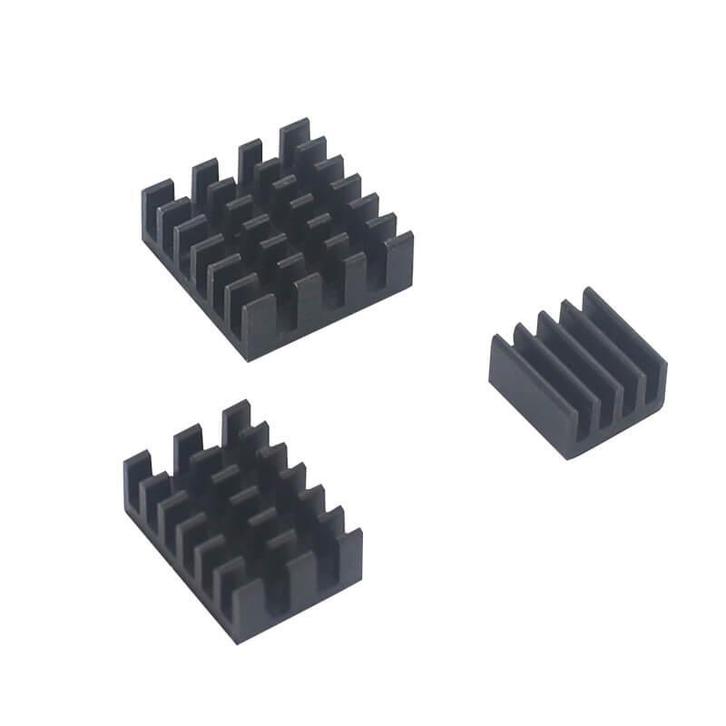 Raspberry PI 4 Heatsink Set (3 stuks) Zwart, Hobby en Vrije tijd, Elektronica-componenten, Verzenden