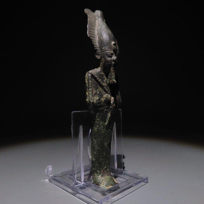 Oud-Egyptisch Brons Osiris god. Late Periode, 664 - 332, Verzamelen, Mineralen en Fossielen