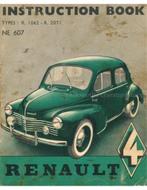 1953 RENAULT 4 CV INSTRUCTIEBOEKJE ENGELS