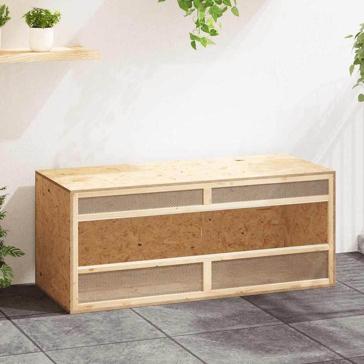 vidaXL Terrarium 120x50x50 cm bewerkt hout, Dieren en Toebehoren, Knaagdieren en Konijnen | Hokken en Kooien, Nieuw, Verzenden