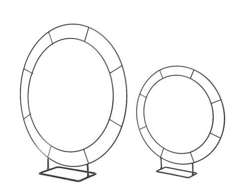 Metalen frame dubbele ring op voet – medium voor workshops, Huis en Inrichting, Woonaccessoires | Kunstplanten en Kunstbloemen