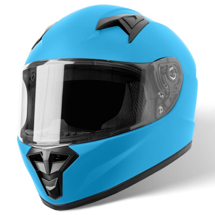 VINZ Parana Kinderhelm Motor / Scooter - Mat Blauw, Motoren, Kleding | Motorhelmen, XXS, Verzenden