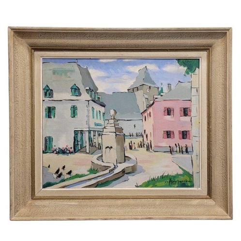 Gaston Larrieu (1908-1983) - Paisaje urbano, Antiek en Kunst, Kunst | Schilderijen | Modern