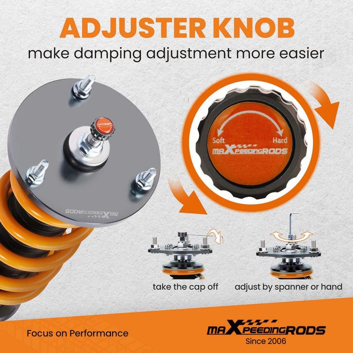 24-Way Adjustable T6 Advanced Series Coilovers compatible..., Auto-onderdelen, Ophanging en Onderstel, Nieuw, Toyota, Verzenden