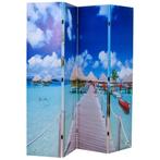 vidaXL Kamerscherm inklapbaar strand 160x170 cm, Huis en Inrichting, Woonaccessoires | Kamerschermen, Verzenden, Nieuw