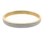 18 Krt. gouden slavenarmband met diamant; 3,50 ct. | Ø 59.., Sieraden, Tassen en Uiterlijk, Armbanden, Gebruikt, Overige kleuren