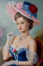 M. Perone (1982) - Dama con cappello piumato