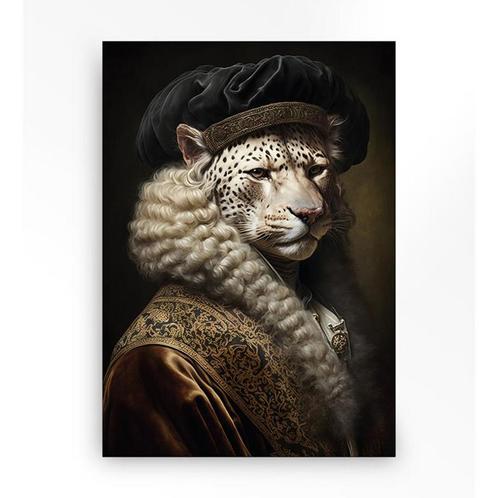 *WOONWINKEL* Urban Cotton Snow Leopard Wandkleed In Frame S, Huis en Inrichting, Woonaccessoires | Overige, Nieuw, Verzenden