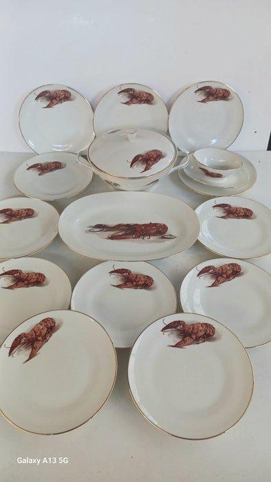 richard ginori - Tafelservies (15) - Kreeft - Porselein, Antiek en Kunst, Antiek | Meubels | Tafels