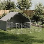 vidaXL Hondenkennel met ren 5x3x1,9 m gegalvaniseerd staal, Dieren en Toebehoren, Verzenden, Nieuw