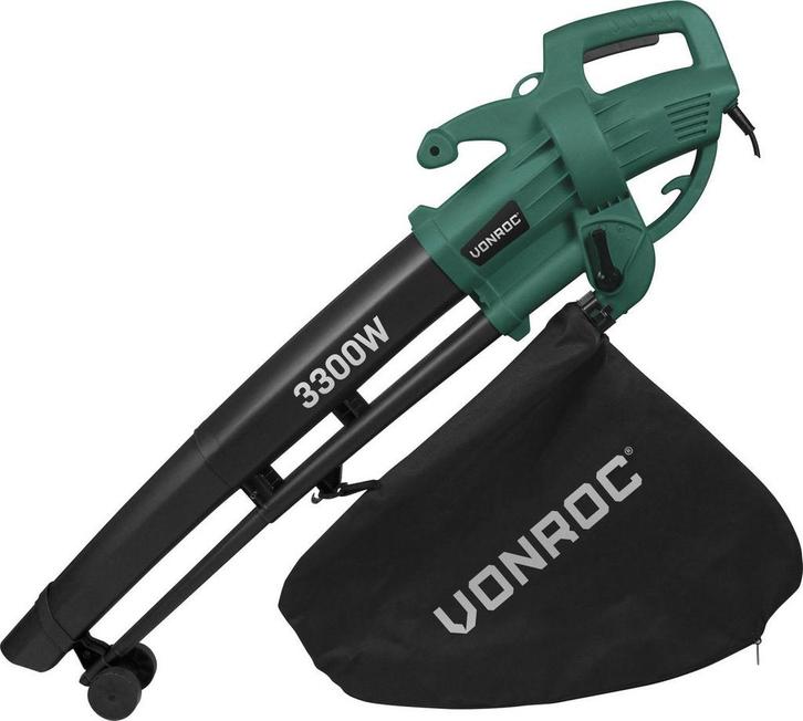2dekans | VONROC Bladblazer – Zuigen & Versnipperen – 3300 W, Doe-het-zelf en Verbouw, Gereedschap | Overige machines, Zo goed als nieuw