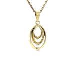 Gouden hanger met diamant 14 krt, Sieraden, Tassen en Uiterlijk, Kettinghangers, Ophalen of Verzenden, Nieuw