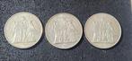 Frankrijk. 10 Francs 1965, 1966 y 1967 Hercule (lote de 3