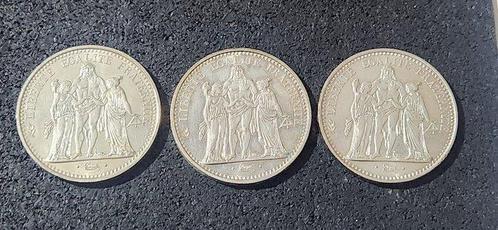 Frankrijk. 10 Francs 1965, 1966 y 1967 Hercule (lote de 3, Postzegels en Munten, Munten | Europa | Niet-Euromunten