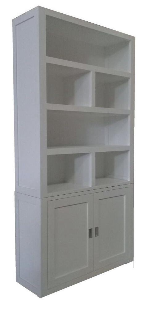 Witte design buffetkast ongelijke vakken 120cm, Huis en Inrichting, Kasten | Buffetkasten, Ophalen of Verzenden