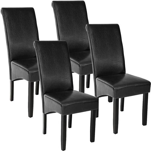 4 eetkamerstoelen met ergonomische zitvorm - zwart, Huis en Inrichting, Stoelen, Verzenden